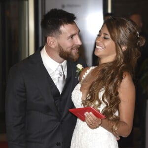 Mariage de Lionel Messi et Antonella Roccuzzo au Pullman City Center de Rosario en Argentine le 30 juin 2017.