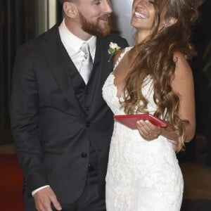 Mariage de Lionel Messi et Antonella Roccuzzo au Pullman City Center de Rosario en Argentine le 30 juin 2017.