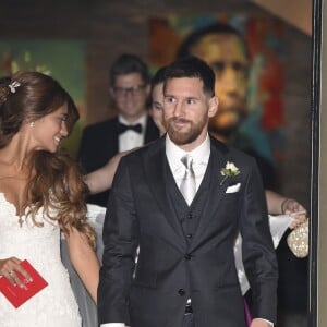 Mariage de Lionel Messi et Antonella Roccuzzo au Pullman City Center de Rosario en Argentine le 30 juin 2017.