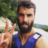 Benoît Paire lors d'un break en canoë au Pont du Gard en juin 2017, photo Instagram 2017.