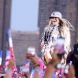 Jennifer Lopez en pleine répétition pour son concert du 4 juillet prochain dans les rues de New york, le 30 juin 2017
