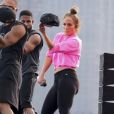 Jennifer Lopez en pleine répétition pour son concert du 4 juillet prochain dans les rues de New york, le 30 juin 2017