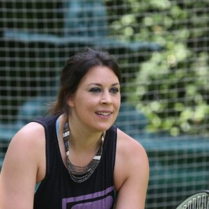 Exclusif - Marion Bartoli lors du tournoi de Tennis des 'Personnalites engagees', sur l'unique court en Gazon Parisien, organisé par l'Ambassade de Grande-Bretagne et le club Sport et Democratie, a l'Ambassade de Grande-Bretagne a Paris, France, le 17 Juin 2017.