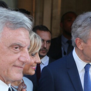 Sidney Toledano, Bernard Arnault et sa femme Hélène Mercier-Arnault, Brigitte Macron (Trogneux) - Sortie du vernissage de l'exposition ''Christian Dior, couturier du rêve'' pour les 70 ans de la maison Christian Dior au Musée des Arts Décoratifs à Paris, le 3 juillet 2017. © CVS/Veeren/Bestimage