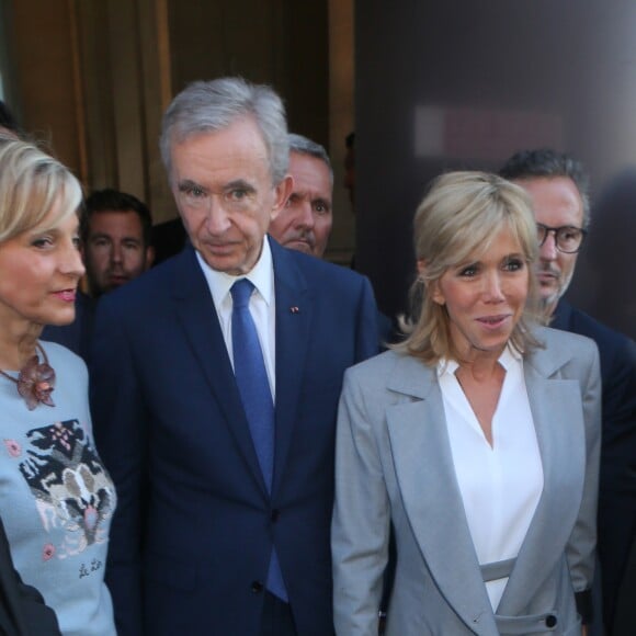 Bernard Arnault et sa femme Hélène Mercier-Arnault, Brigitte Macron (Trogneux) - Sortie du vernissage de l'exposition ''Christian Dior, couturier du rêve'' pour les 70 ans de la maison Christian Dior au Musée des Arts Décoratifs à Paris, le 3 juillet 2017. © CVS/Veeren/Bestimage