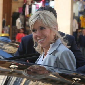 Brigitte Macron (Trogneux) - Sortie du vernissage de l'exposition ''Christian Dior, couturier du rêve'' pour les 70 ans de la maison Christian Dior au Musée des Arts Décoratifs à Paris, le 3 juillet 2017. © CVS/Veeren/Bestimage