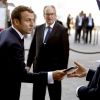 Le président français Emmanuel Macron arrive au concert de la Neuvième Symphonie de Beethoven à l'Elbphilharmonie de Hamburg, Allemagne, le 7 juillet 2017. © Future-Image/Zuma Press/Bestimage