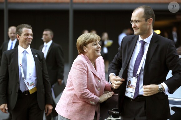 Angela Merkel arrive au concert de la Neuvième Symphonie de Beethoven à l'Elbphilharmonie de Hamburg, Allemagne, le 7 juillet 2017. © Future-Image/Zuma Press/Bestimage