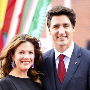 Justin Trudeau et sa femme Sophie Gregoire Trudeau arrivent au concert de la Neuvième Symphonie de Beethoven à l'Elbphilharmonie de Hamburg, Allemagne, le 7 juillet 2017. © Future-Image/Zuma Press/Bestimage