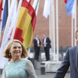 Donald Tusk et sa femme Malgorzata Tusk arrivent au concert de la Neuvième Symphonie de Beethoven à l'Elbphilharmonie de Hamburg, Allemagne, le 7 juillet 2017. © Future-Image/Zuma Press/Bestimage