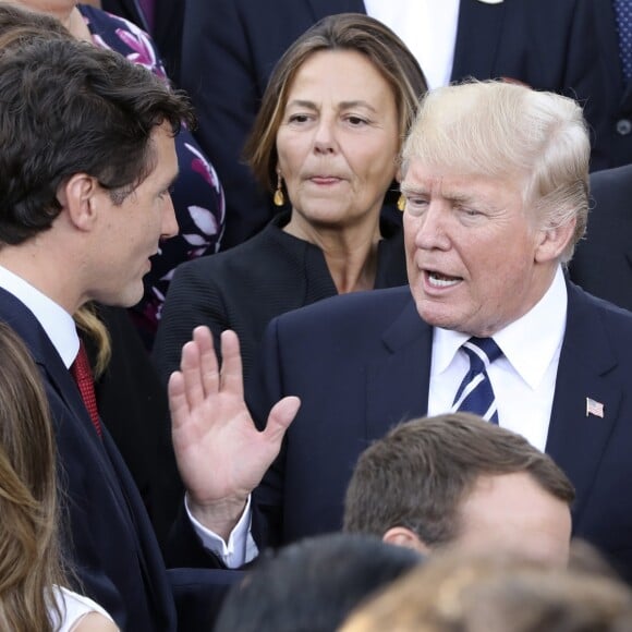 Donald Trump, Justin Trudeau, sa femme Sophie Gregoire, Melania Trump - Photo de famille des participants du sommet du G20 et de leurs conjoints avant un concert à l'Elbphilharmonie à Hambourg, Allemagne, le 7 juillet 2017. © Ludovic Marin/Pool/Bestimage