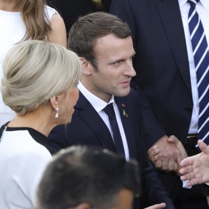 Emmanuel Macron, Brigitte Macron (Trogneux), Xi Jinping, sa femme Peng Liyuan - Photo de famille des participants du sommet du G20 et de leurs conjoints avant un concert à l'Elbphilharmonie à Hambourg, Allemagne, le 7 juillet 2017. © Ludovic Marin/Pool/Bestimage