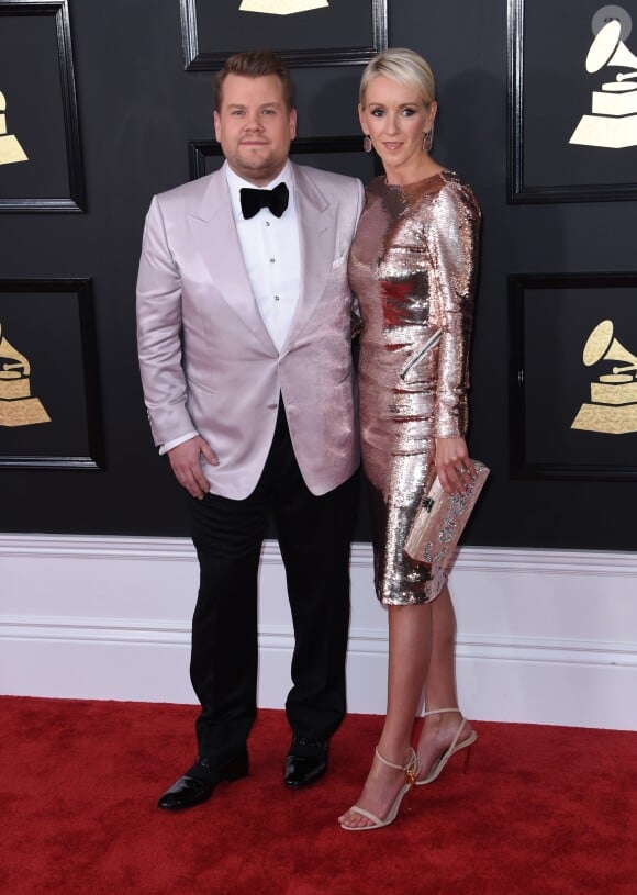 James Corden et sa femme Julia Carey à la 59ème soirée annuelle des Grammy Awards au théâtre Microsoft à Los Angeles, le 12 février 2017 © Chris Delmas/Bestimage