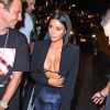 Kim Kardashian, accompagnée de son assistante Stephanie Shepherd, est allée diner avec ses amis Jonathan Cheban et Simon Huck au restaurant Estiatorio Milos à New York, le 10 juillet 2017