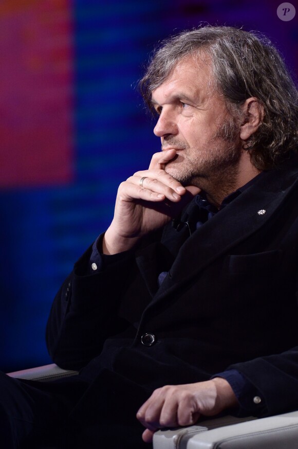 Emir Kusturica sur le plateau télé de "Che Tempo Che Fa" à Milan, le 7 mai 2017.
