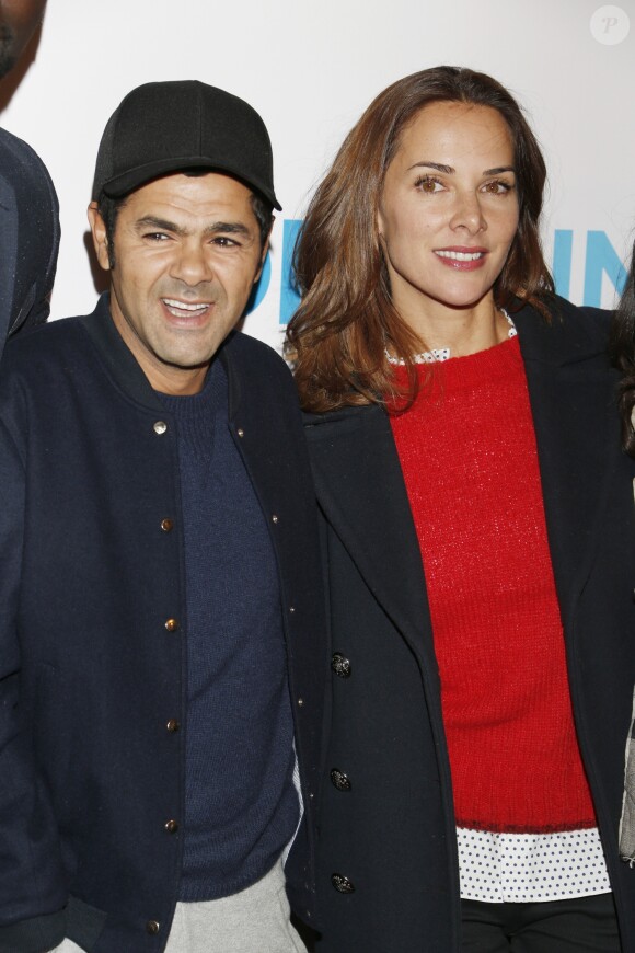 Jamel Debbouze et sa femme Mélissa Theuriau lors de l'avant-première du film "Demain tout commence" au Grand Rex à Paris le 28 novembre 2016.