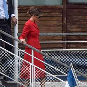 Brigitte Macron et Mélania Trump vont prendre un bateau pour faire une promenade sur la Seine à Paris, le 13 juillet 2014.