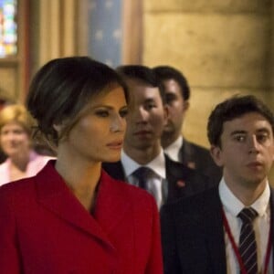 Les premières dames Melania Trump et Brigitte Macron visitent la cathédrale  Notre Dame le 13 juillet 2017 à Paris, France. Romain Beurrier/Pool/ABACAPRESS.COM13/07/2017 -