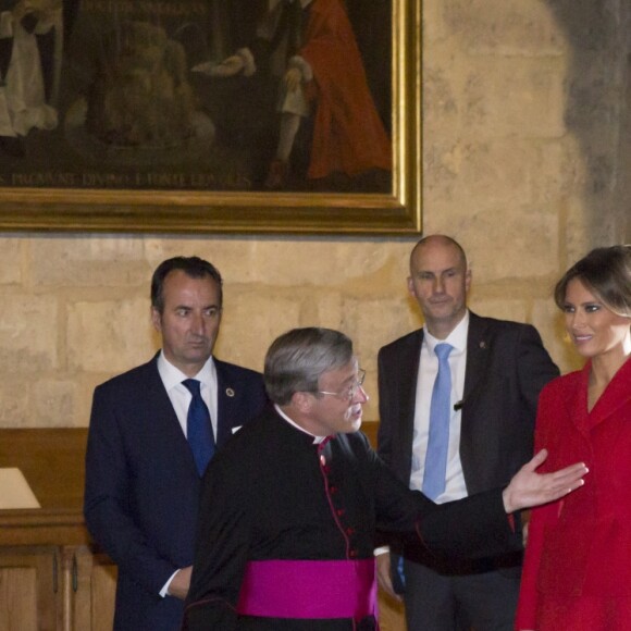 Les premières dames Melania Trump et Brigitte Macron visitent la cathédrale  Notre Dame le 13 juillet 2017 à Paris, France. Romain Beurrier/Pool/ABACAPRESS.COM13/07/2017 -