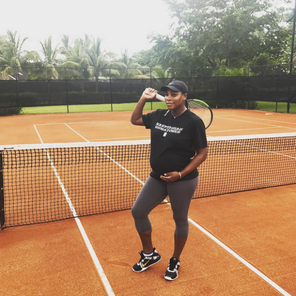 Photo de Serena Williams, enceinte. Juillet 2017.