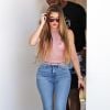 Khloe Kardashian et son petit ami Tristan Thompson sortent de leur maison à Los Angeles le 19 juillet 2017