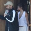 The Weeknd (Abel Tesfaye) et Selena Gomez sortant d'un restaurant après avoir déjeuner, à Los Angeles le 23 juillet 2017
