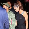 Selena Gomez porte une robe noire transparente qui laisse voir sa culotte et sa poitrine à New York le 6 juin 2017. Elle arrive au restaurant Carbone de West Village avec son compagnon The Weeknd. 