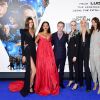 Pauline Hoarau, Rihanna, Dane DeHaan, Cara Delevingne, Sasha Luss et Aymeline Valade à la première de 'Valerian' au Cineworld à Leicester Square à Londres, le 24 juillet 2017