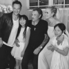 David, Johnny et Laeticia Hallyday, entourés de Jade et Joy, le 18 juin 2017