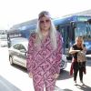 Kesha arrive à l'aéroport de LAX à Los Angeles, le 2 juillet 2017