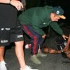 Justin Bieber renverse un photographe avec sa SUV alors qu'il partait pressé et de mauvaise humeur d’une messe dans une église à Beverly Hills, le 26 juillet 2017