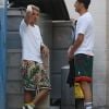 Justin Bieber est allé déjeuner au Sugarfish Sushi avec un ami à Beverly Hills, le 25 juillet 2017