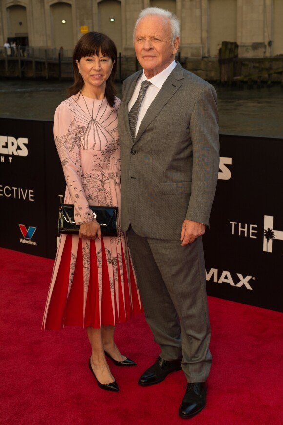 Anthony Hopkins et sa femme Stella Arroyave - Avant-première du film Transformers: The Last Knight à Chicago, le 20 juin 2017.