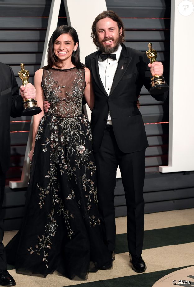 Casey Affleck et sa petite amie Floriana Lima à l'after party des Oscars organisée par le magazine "Vanity Fair" le 26 février 2017 à Los Angeles