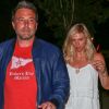 Ben Affleck et sa compagne Lindsay Shookus ont passé la soirée au iO Theater & Comedy Club à Hollywood, le 1er août 2017
