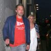 Ben Affleck et sa compagne Lindsay Shookus ont passé la soirée au iO Theater & Comedy Club à Hollywood, le 1er août 2017