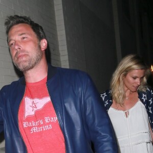 Ben Affleck et sa compagne Lindsay Shookus ont passé la soirée au iO Theater & Comedy Club à Hollywood, le 1er août 2017
