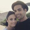 Christophe Licata et sa femme en Corse pour le mariage de Grégoire et Alizée, le 18 juin 2016