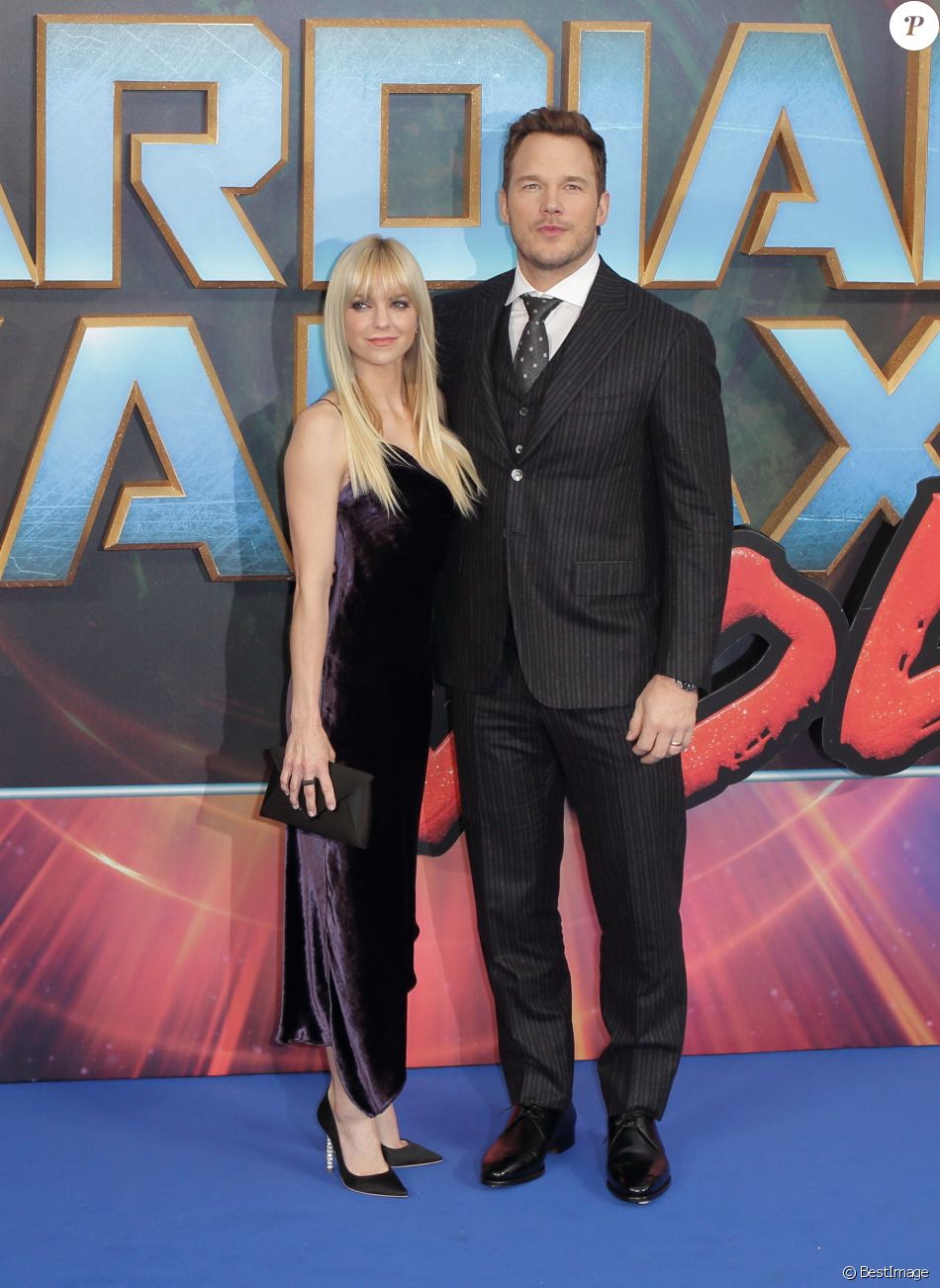 Anna Faris et son mari Chris Pratt lors de la première du film &quot;Les Gardiens de la Galaxie Vol. 2&quot; à Londres, Royaume Uni, le 24 avril 2017. © CPA/Bestimage