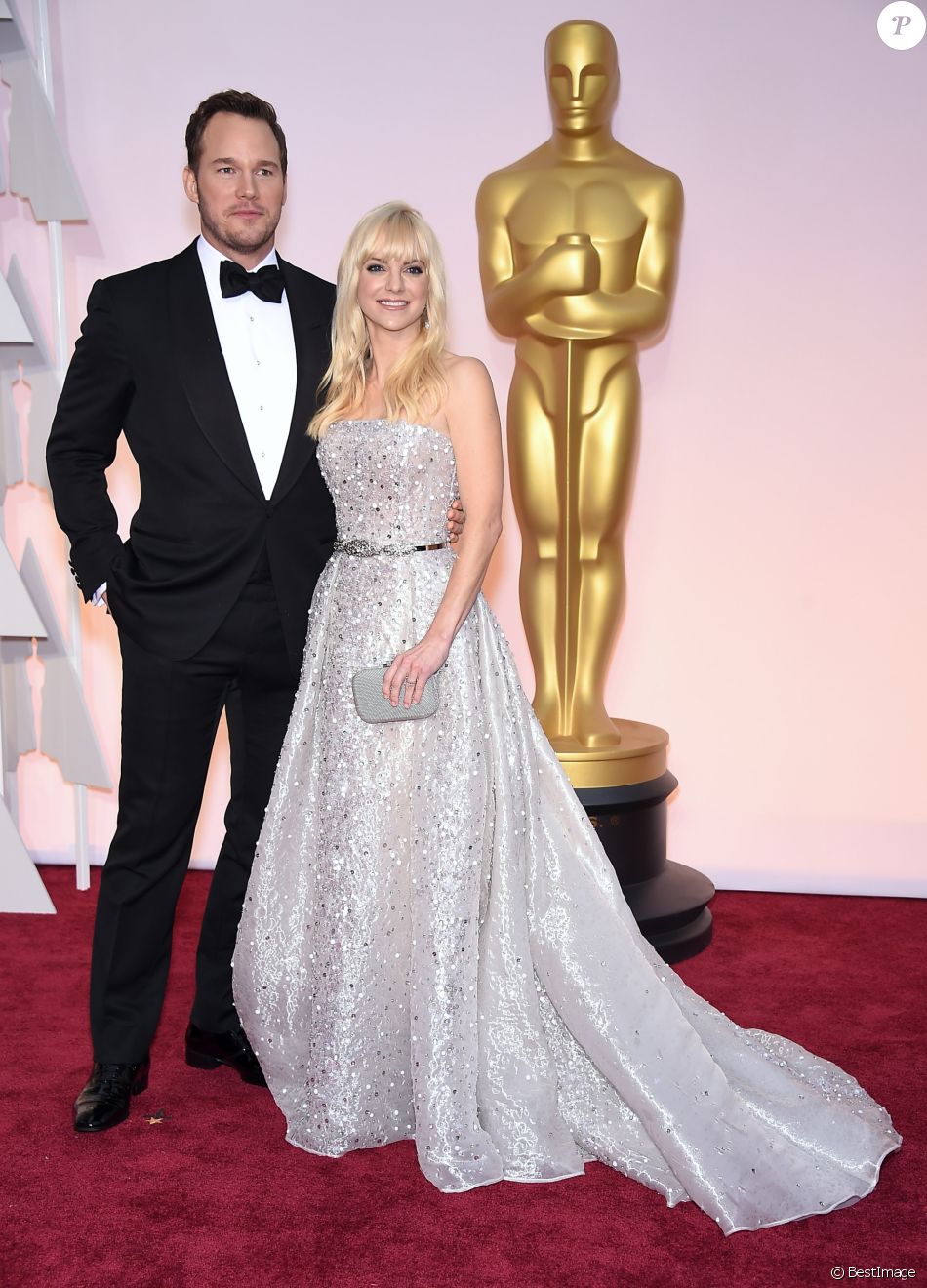 Chris Pratt et sa femme Anna Faris - People à la 87ème cérémonie des Oscars à Hollywood le 22 février 2015 23 February 2015.