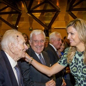 Maxima et ses parents María del Carmen Cerruti Carricart, Jorge Zorreguieta - La reine Maxima des Pays-Bas, en visite en Argentine, assiste à une conférence à l'université catholique de Buenos Aires le 11 octobre 2016. Ses parents et sa soeur sont venu la voir. 11/10/2016 - Buenos Aires