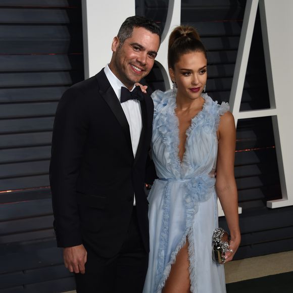 Jessica Alba et son mari Cash Warren - Soirée post-cérémonie des Oscars à Berverly Hills, le 26 février 2017. © Chris Delmas/Bestimage