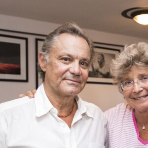 Exclusif - Philippe Caubère, Jacqueline Franjou, Michel Boujenah dans les loges - Représentation de la pièce de théâtre "Le bac 68" lors du Festival de Ramatuelle, le 8 août 2017. © Cyril Bruneau/Festival de Ramatuelle/Bestimage  No web/No blog pour Belgique/Suisse08/08/2017 - Ramatuelle