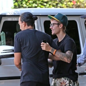 Exclusif - Justin Bieber sort de la Zoe Church Conference au Wiltern à Los Angeles, le 5 août 2017. Los Angeles