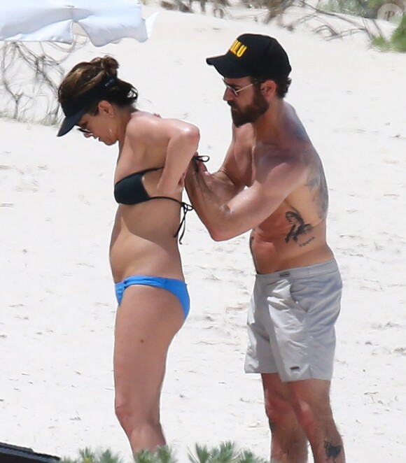 Exclusif - Jennifer Aniston et son mari Justin Theroux en vacances sur l'île d'Eleuthera aux Bahamas, le 11 juin 2016.