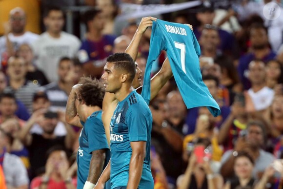 Cristiano Ronaldo lors du match FC Barcelona - Real Madrid au Camp Nou, Barcelone, le 13 août 2017.