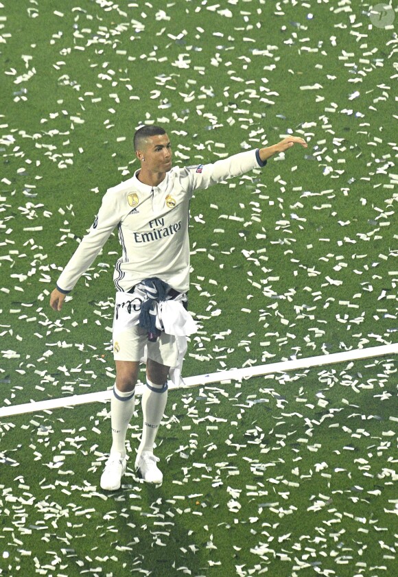 Cristiano Ronaldo - L'équipe du Real Madrid célèbre sa victoire au stade Santiago Bernabeu à Madrid après avoir remporté la finale de la ligue des champions à Madrid le 4 juin 2017
