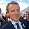 Exclusif - Le président de la République Emmanuel Macron assiste à l'arrivée de la 17e étape du 104e Tour de France à Salle-des-Alpes (Serre Chevalier), le 19 juillet 2017. © Fabien Faure /Bestimage
