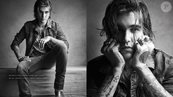 La fille de Cindy Crawford, Kaia Gerber, et le fils d'Isabelle Adjani, Gabriel-Kane Day-Lewis, figurent sur la campagne publicitaire automne 2017 de Hudson. Août 2017.