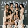 Kris Jenner et ses filles Kourtney, Kim, Khloé Kardashian, Kendall et Kylie Jenner en couverture de "The Hollywood Reporter". Août 2017.